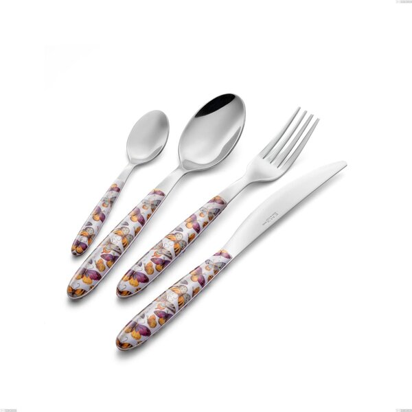 Cucchiaio da tavola, minestra vero butterfly, acciaio 18.0 nickel free, manicatura pbt sublimato acciaio lucido, lunghezza 205.00 mm