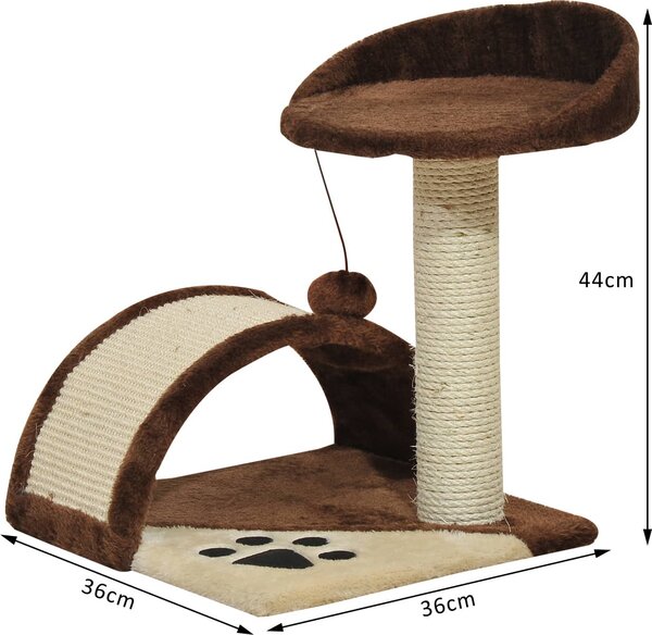 AllMyPets Tiragraffi per Gatti Albero Tiragraffi marrone 36x36x44cm - D30034