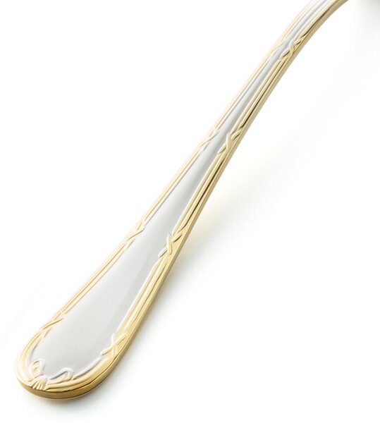 Forchetta da tavola LUIGI XVI ORO in acciaio 18.10 AISI304 3 mm, Lunghezza 205 mm manico in acciaio lavabili in lavastoviglie