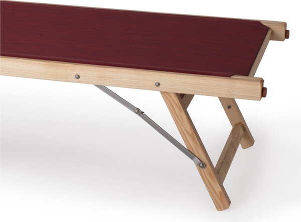 Lettino prendisole allungabile APOLLO con Parasole Orientabile Dimensioni 75x180x104 cm - Portata Max 150 Kg telo Filato Di Nylon Bianco Telaio legno Naturale