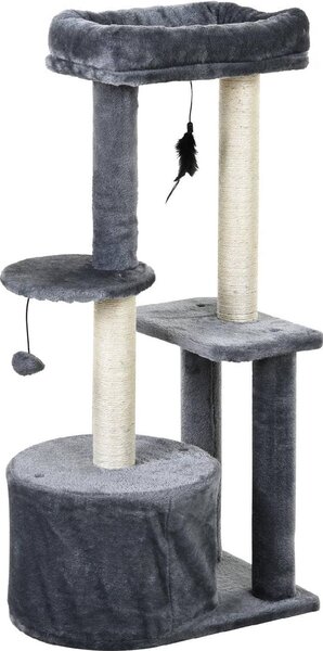 AllMyPets Tiragraffi per Gatti Albero Tiragraffi Multilivello Coperto da Sisal per Arrampicata Stabile 147cm - D30D75