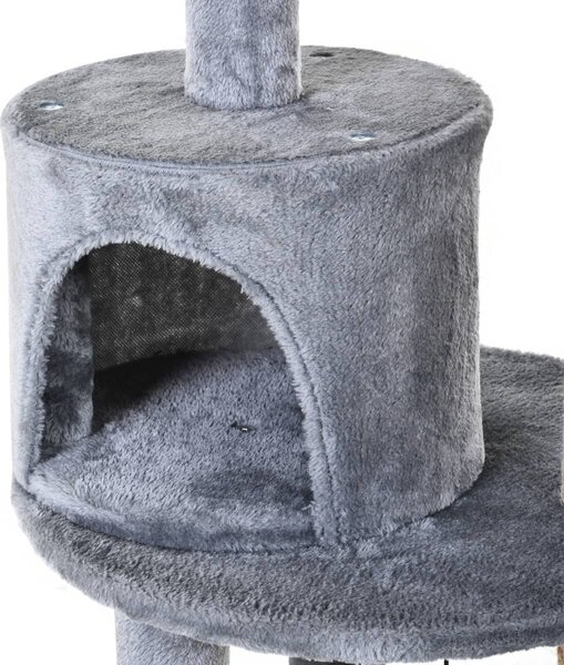 AllMyPets Tiragraffi per Gatti Albero Tiragraffi Torre con Casa Amaca a 3 Ripiani - D30D74GY