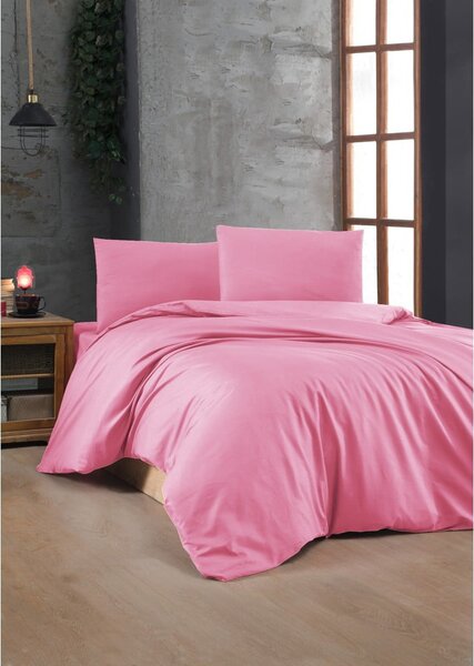 Biancheria da letto rosa in cotone renforcé per letto singolo 140x200 cm – Mijolnir