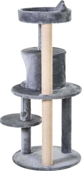 AllMyPets Tiragraffi per Gatti Albero Tiragraffi Torre con Casa Amaca a 3 Ripiani - D30D74GY