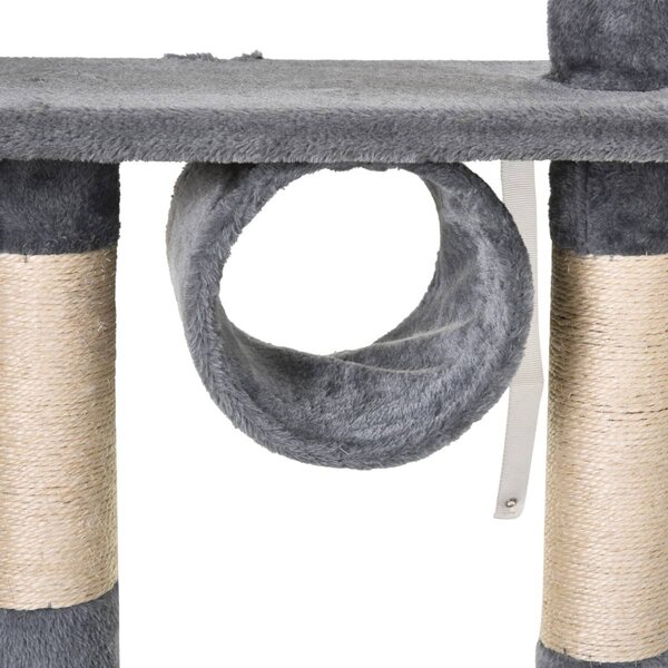 AllMyPets Tiragraffi per Gatti Albero Tiragraffi Torre Condominiale Multiripiano Altezza 150cm - D30D80