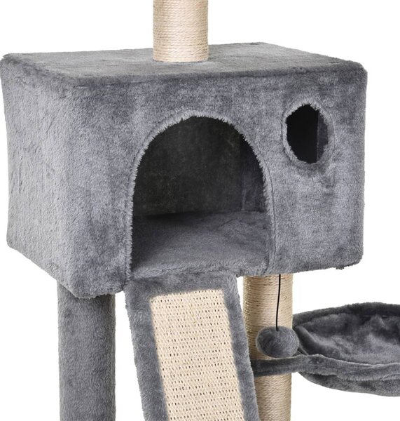 AllMyPets Tiragraffi per Gatti Albero Tiragraffi Torre Ricoperti di Sisal e Scale da Arrampicata - D30D78