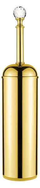 Portascopino Linea MADRAS ORIENTE 8x8xh37 cm oro lucido e Swarovski trasparente cristallino