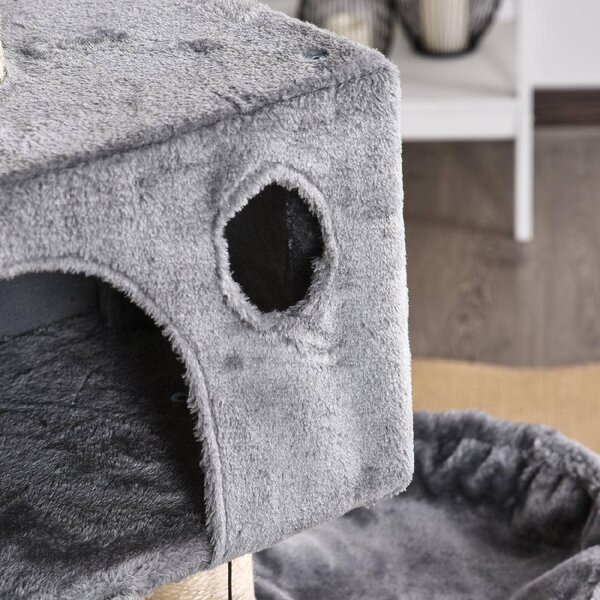 AllMyPets Tiragraffi per Gatti Albero Tiragraffi Torre Ricoperti di Sisal e Scale da Arrampicata - D30D78