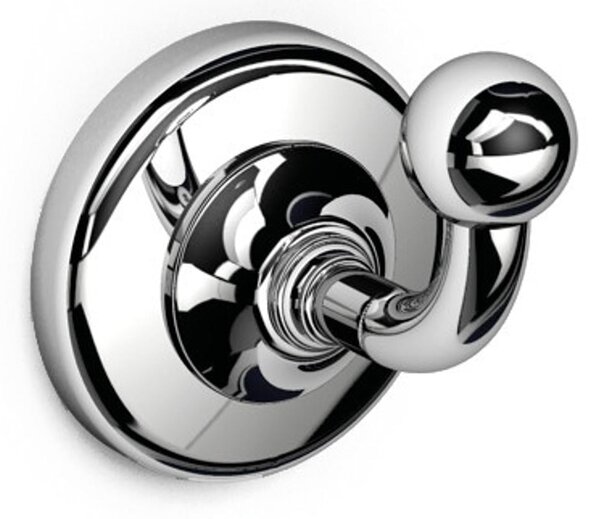 Appendino in ottone cromato BRITISH 6.0x6.5Xh7 cm Stile Inglese Classico primo Novecento acciaio inox lucido