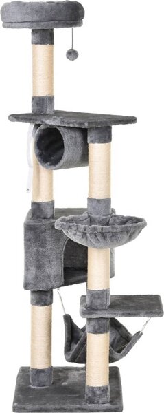 AllMyPets Tiragraffi per Gatti Albero Tiragraffi Torre Condominiale Multiripiano Altezza 150cm - D30D80