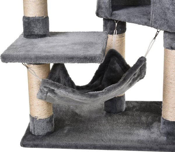 AllMyPets Tiragraffi per Gatti Albero Tiragraffi Torre Condominiale Multiripiano Altezza 150cm - D30D80