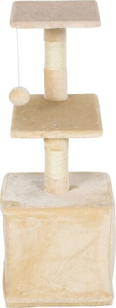 AllMyPets Tiragraffi per Gatti con Cuccia per Gatti Pallina corda in sisal peluche in legno beige - D30D85CG