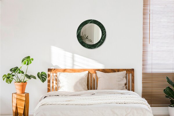 Specchio tondo con decoro Marmo verde fi 50 cm