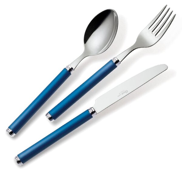 Set Posate colorate 4 pezzi un posto tavola LINEA 1 Coltello 1 Forchetta 1 Cucchiaio 1 Cucchiaino caffe in acciaio 1810
