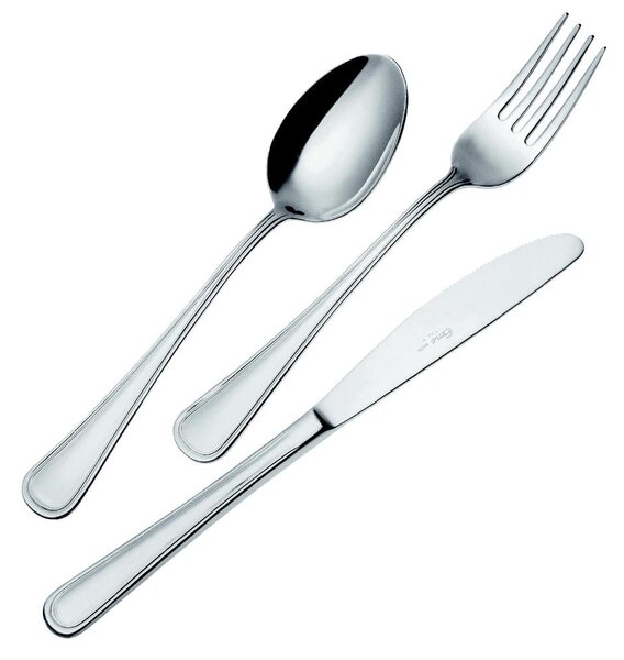 Servizio posate Galles inox 18/10 1 Coltello 1 Forchetta 1 Cucchiaio 1 Cucchiaino caff� in acciaio 1810 Lucido a Specchio