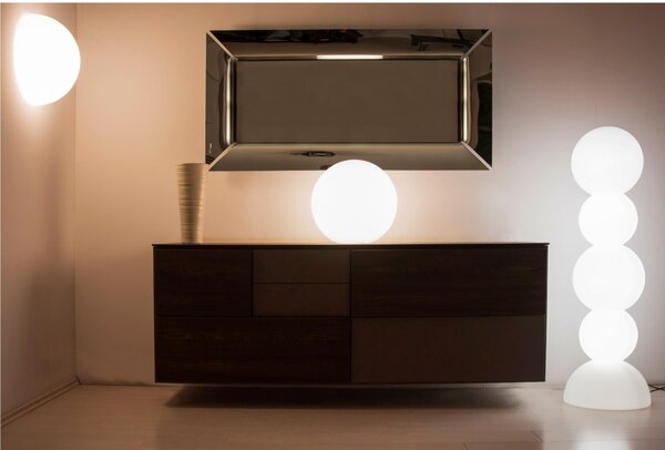 Lampada semisfera BABY MOON Trasparente per interno esterno diametro 40 cm con illuminazione RGB immergibile e telecomando