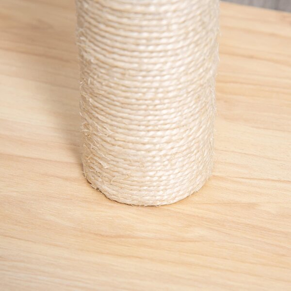 AllMyPets Tiragraffi per Gatti con Palo in Sisal Alto 60 cm e Base in Truciolato colore Beige - U486455
