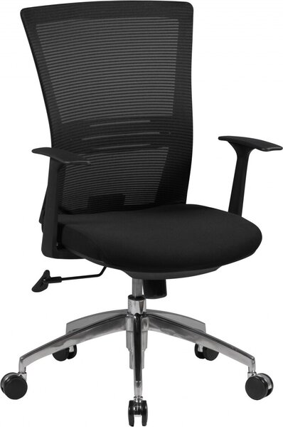 Sedia da ufficio Amstyle Baseline nera sedia da scrivania sedia executive sedia girevole con meccanismo sincronizzato e braccioli; SPM1.285