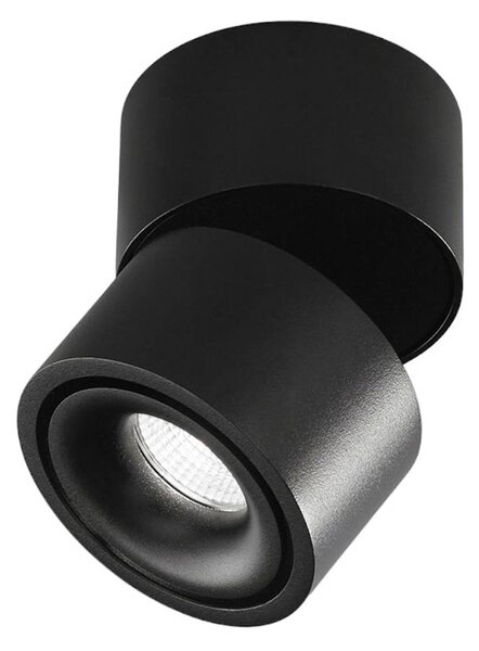 Egger Licht DLS Faretto da soffitto LED Clippo S, nero dimmerabile, Nero, Studio / Ufficio, Alluminio, Moderno, Downlight