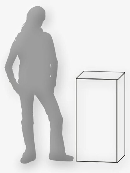 Cubo Icebar Glicine IN Polietilene 45x45xh 90 cm colore Bianco