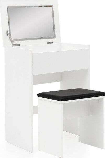 Tavolino da toilette WL5.730 60x81x40 cm Bianco Consolle in legno