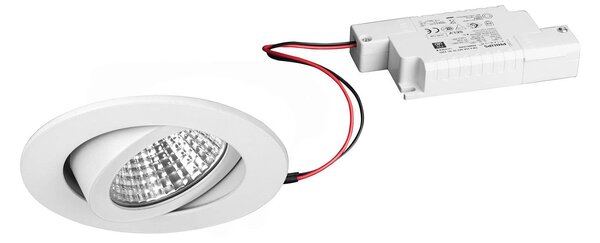 BRUMBERG spot dimming 38° rotondo bianco 3.000K Einbaustrahler, dimmerabile, Bianco / Opale, Corridoio, Alluminio