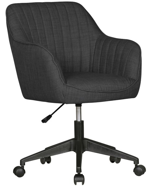 Sedia da scrivania MARA in tessuto antracite Sedia girevole di design con
