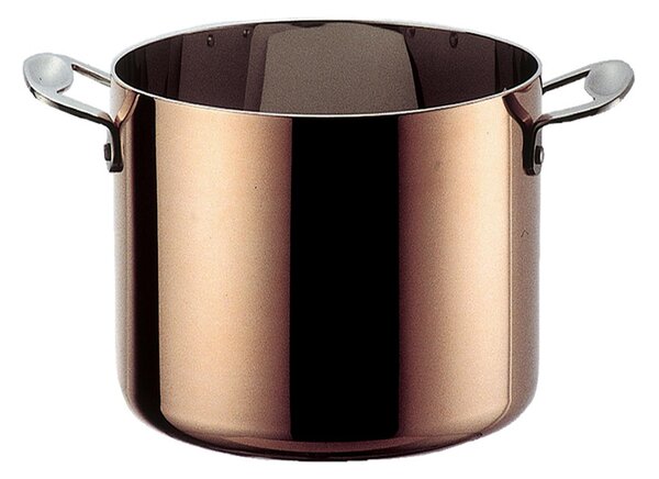 Batteria di Pentole TOSCANA 9 Pezzi Rame-Alluminio-Acciaio ,in rame cuore in rame interno inox 18/10 utilizzabile Su gas , Elettrico , alogeno e ad induzione si in lavastoviglie