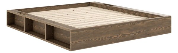 Letto matrimoniale marrone in legno di pino con griglia 160x200 cm Ziggy - Karup Design