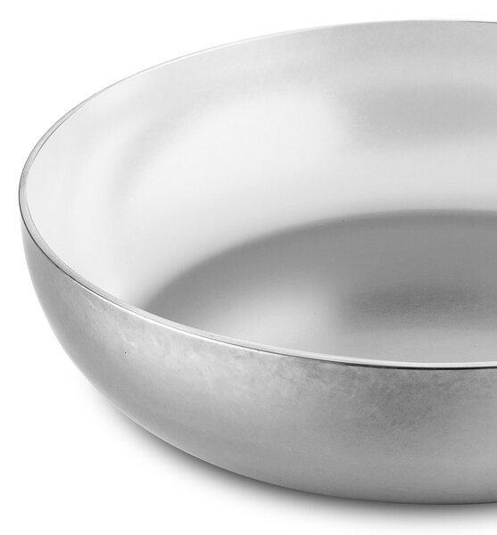 Padella 1 Manico ATTIVA Peltro due manici diametro cm 26- 3,0 Lt per induzione in acciaio 18.10 Finitura alluminio