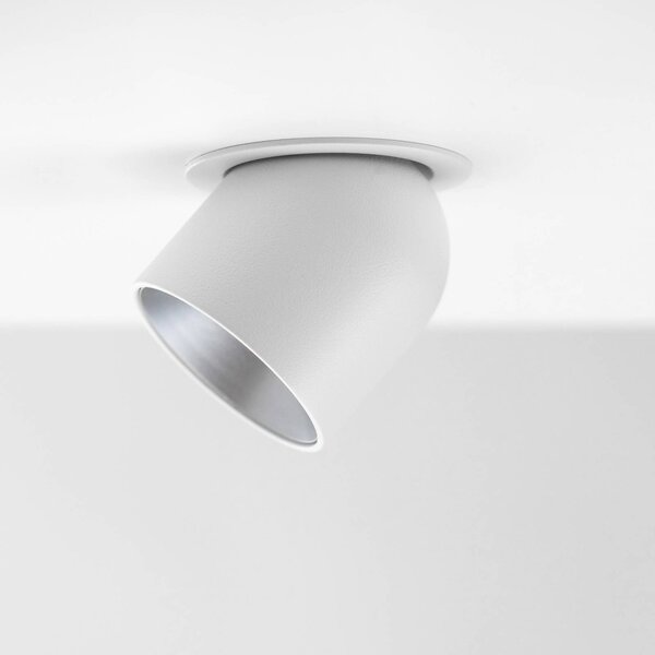 The Light Group SLC Cup LED da incasso bianco/argento 3.000K Cup, dimmerabile, Bianco / Opale, Soggiorno / Sala da pranzo, Alluminio, Moderno, Lampade da incasso per negozi