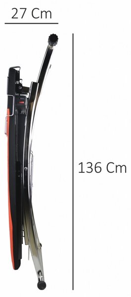 Asse da Stiro Riscaldato, aspirante soffiante automatico ATTIVO 122x45xh73 min-100 max cm - chiusa in soli 27 centimetri max. regolabile Telaio colore Nero