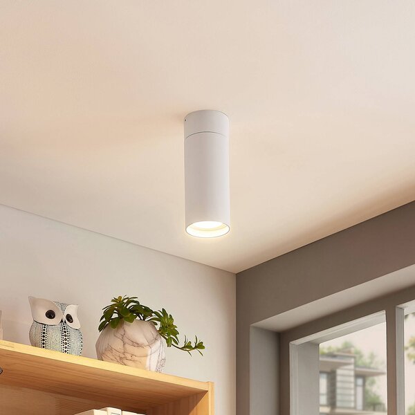 Arcchio Thabo Faretto da soffitto LED orientabile, 21,5 W Arcchio, dimmerabile, Bianco / Opale, Corridoio, Alluminio, Moderno, Illuminazione per negozio