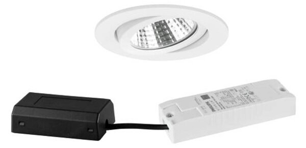 BRUMBERG BB03 incasso DALI box bianco strutturato BB03, dimmerabile, Bianco / Opale, Corridoio, Alluminio, Downlight