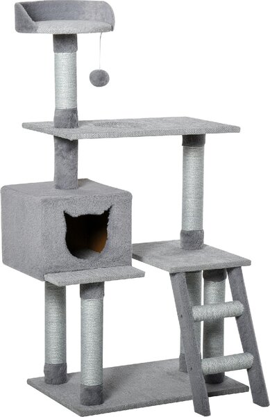 AllMyPets Tiragraffi per Gatti Palestra per Gatti Multilivello con Casetta e Tiragraffi Corda di Juta - D35323