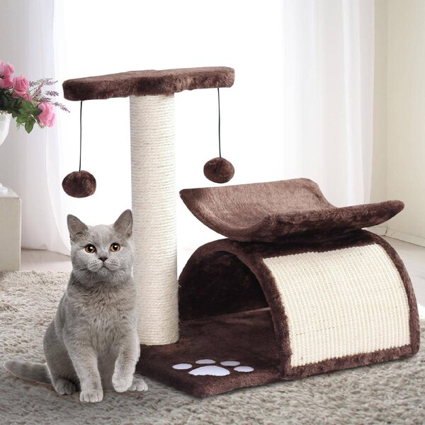 AllMyPets Tiragraffi per Gatti Tunnel in Sisal Marrone 40x30x43cm - D30185