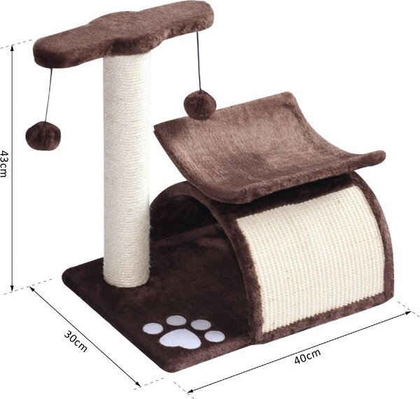 AllMyPets Tiragraffi per Gatti Tunnel in Sisal Marrone 40x30x43cm - D30185