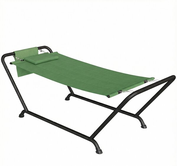 Outsunny Amaca da Esterno Amaca Autoportante con Supporto, 237x90x92cm, Verde | Aosom Italy