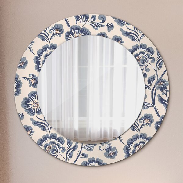 Specchio rotondo stampato Pattern floreale fi 50 cm