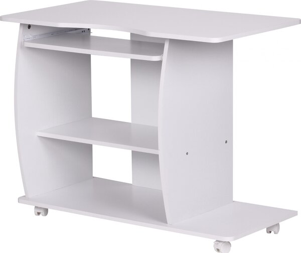 Scrivania Wohnling Diana Bianco con rotelle 90 cm; WL1.152