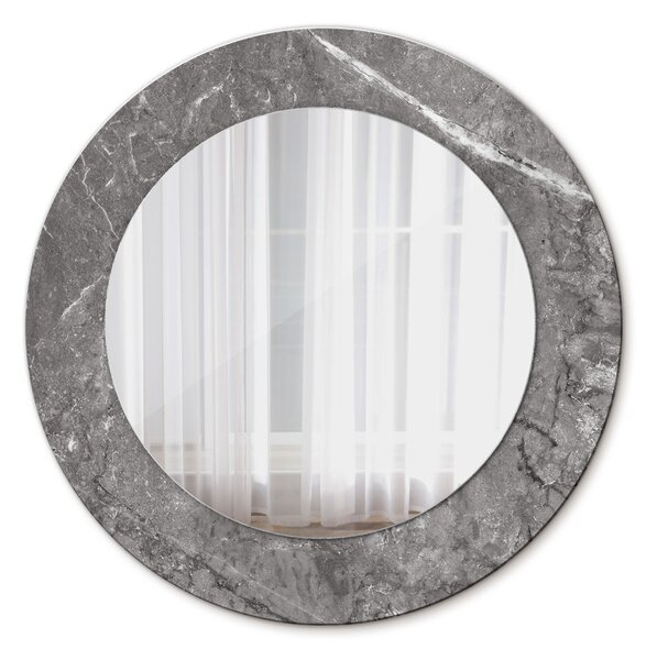 Specchio rotondo stampato Marmo rustico fi 50 cm