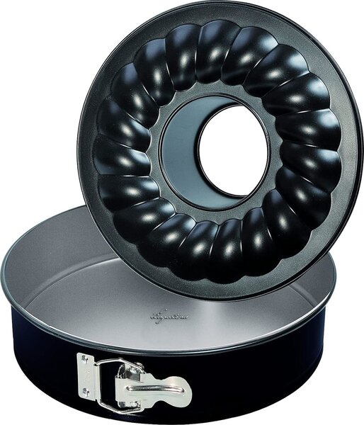 LAGOSTINA Tortiera a Cerniera Stampo per Torta Antiaderente Apribile 26 cm 2 Fondi colore Grigio - Gustosa