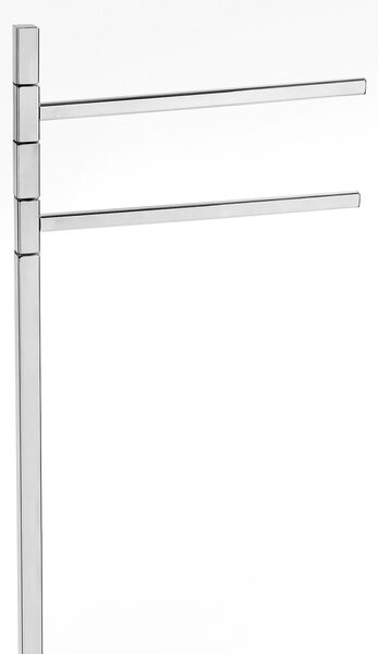 Piantana portasciugamani da bagno 2 bracci snodati Linea Living Design Moderno dimensioni 33x15xh88 cm - bracci lunghezza 28 cm cromo lucido Garanzia i0 anni contro la ruggine