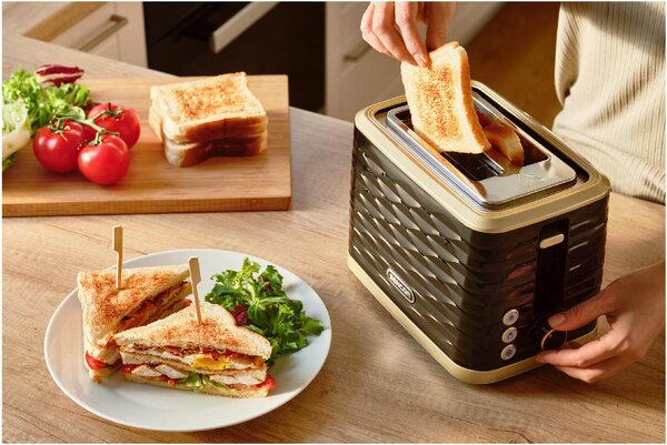 SENCOR Tostapane 2 Fette 3 in 1 Potenza 930 Watt con 7 Livelli di Tostatura e Timer colore Nero - STS7501BL