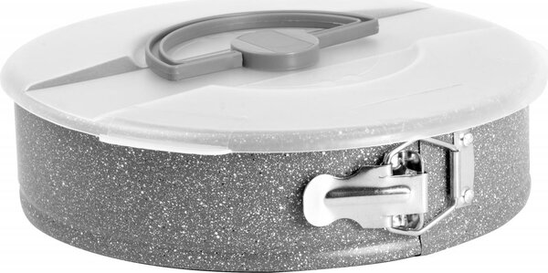 Aeternum Tortiera a Cerniera Stampo per Torta Antiaderente in Acciaio al Carbonio 26 cm con Coperchio colore Grigio - Takeaway Petravera Aeternum
