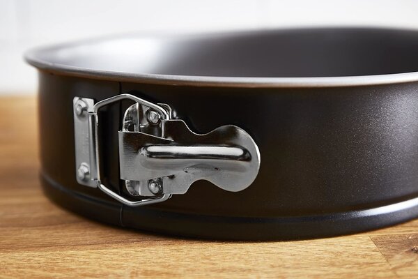 LAGOSTINA Tortiera a Cerniera Stampo per Torta Antiaderente Apribile 26 cm 2 Fondi colore Grigio - Gustosa