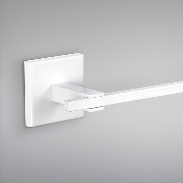 Porta asciugamani da bidet fissaggio adesivo Forte 3 M, Plano 27x6,5xh5,5 cm in finitura cromo lucido bagno galvanico di oltre 22 micron inalterabile nel tempo