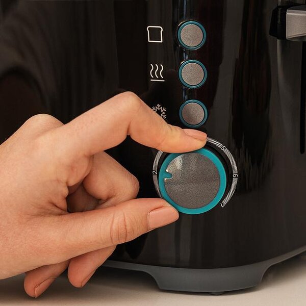 Cecotec Tostapane 2 Fette Potenza 650 Watt con 7 Livelli di Doratura colore Nero - 02184 Toast&Taste Double B