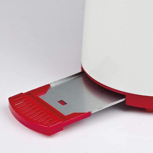 Girmi Tostapane 2 Fette Potenza 750 Watt 6 Livelli di Cottura Funzione scongelamento e Fondo raccoglibriciole colore Rosso / Bianco - TP1001