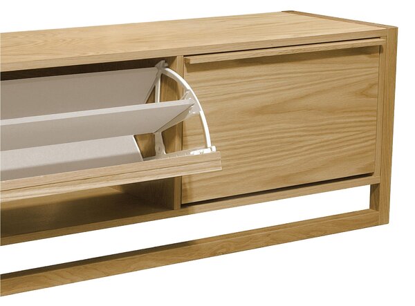 Scarpiera panca due porte New Est 120x38xh50 cm- peso 31 kg in legno colore legno di rovere